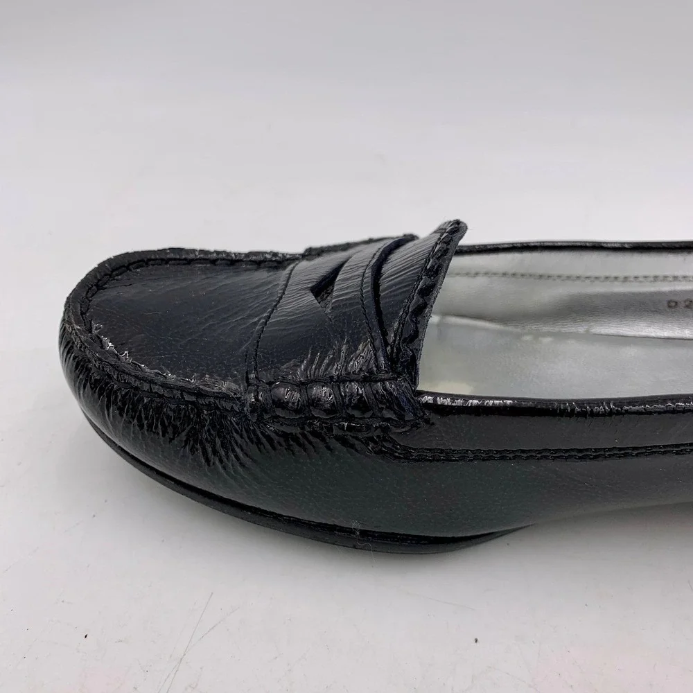 Cole Haan Black Patent Leather Penny Loafer Flat Women 8.5 Classic Work Academia
